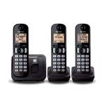 Ficha técnica e caractérísticas do produto Telefone Sem Fio Panasonic KX-TGC213LAB Base + 2 Ramais