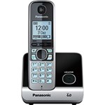 Ficha técnica e caractérísticas do produto Telefone Sem Fio Panasonic Silver com Black Piano Kx-Tg6711Lbb com Backup de Energia