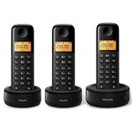 Ficha técnica e caractérísticas do produto Telefone Sem Fio Philips D1303B/55 com Identificador de Chamadas - Preto