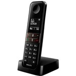 Telefone Sem Fio Philips D4501B/BR com Identificador e Viva Voz - Preto