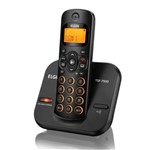 Ficha técnica e caractérísticas do produto Telefone Sem Fio Viva Voz com Identificador de Chamadas Elgin Tsf-7500 Preto