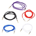 Ficha técnica e caractérísticas do produto Car 3 Male 5mm Cable Cord Male Stereo Jack Adapter to Audio White Cable