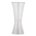 Ficha técnica e caractérísticas do produto Transparente Bar plástico Cocktail Shaker Dupla Face copo de medição (4,7 * 4,4 * 10,6 centímetros)