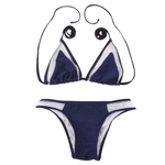 Ficha técnica e caractérísticas do produto Triangulo Bikini Set Swimwear Push-up acolchoado Bra Brasileira das mulheres de malha Bikini