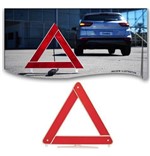 Triângulo de Segurança Carros Universal Sinalização Branco - Vhip