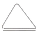 Triângulo Spanking de Aço Cromado Tamanho 20cm