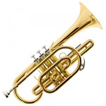 Ficha técnica e caractérísticas do produto Trompete Cornet Bb Laqueado Hcr-900L Harmonics