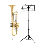Ficha técnica e caractérísticas do produto Trompete Sib Tr504 Eagle + Estante De Partitura Tuner Music