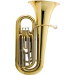 Ficha técnica e caractérísticas do produto Tuba Bb 3/4 3 Pistos HBB-L332L Laqueada - Harmonics