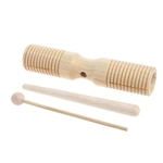 Ficha técnica e caractérísticas do produto Two Tone Wood Block batedor de 2 toneladas Woodblock Guiro PUNHO de madeira Toy percussão