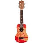 Ficha técnica e caractérísticas do produto Ukulele Fender 095 5653 Piha`eu Red Hula Soprano 009 Natural With Hula