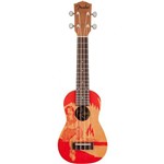 Ficha técnica e caractérísticas do produto Ukulele Fender 095 5653 Piha'eu Red Hula Soprano 009 Natural With Hula