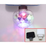 Ficha técnica e caractérísticas do produto USB Colorful Projeção Magic Ball Sensor de Som Decoração do casamento Lamp Festival partido Novel lighting equipment
