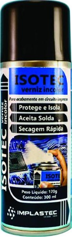 Ficha técnica e caractérísticas do produto Verniz Incolor Isolante Isotec Spray 300ml Implastec