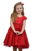 Ficha técnica e caractérísticas do produto Vestido Vermelho Infantil - Tam 4 ao 12