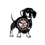 Relógio de parede de vinil disco de vinil Relógio de parede Criativa - um filhote de cachorro sem luz