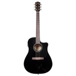 Ficha técnica e caractérísticas do produto Violão Elétrico Fender New Cd60ce Preto Aço (com Case)