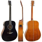 Ficha técnica e caractérísticas do produto Violão Tagima Folk Eletro Acustico TW-25 Woodstock Acoustic Series BK Preto Outlet