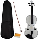 Ficha técnica e caractérísticas do produto Violino 4/4 Branco Estojo Luxo Arco Breu Barato Sverve