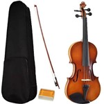 Ficha técnica e caractérísticas do produto Violino 4/4 Natural Estojo Luxo Arco Breu Barato Sverve