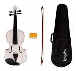 Ficha técnica e caractérísticas do produto Violino Acoustic Branco 4/4 - Completo C/ Estojo