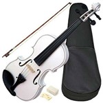 Violino Acústico 4/4 Branco Vdm44 com Arco Breu Estojo