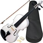 Ficha técnica e caractérísticas do produto Violino Branco Estojo Arco Breu 4/4 Barato - Ronsani