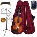 Ficha técnica e caractérísticas do produto Violino Concert 4/4 Kit + Partitura + Cordas + Afinador