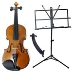 Ficha técnica e caractérísticas do produto Violino Dominante 4/4 com Case Breu Arco Espaleira Estante