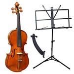 Ficha técnica e caractérísticas do produto Violino Eagle VE 441 4/4 C/ Case Breu Arco Espaleira Estante