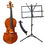 Ficha técnica e caractérísticas do produto Violino Eagle VE 441 4/4 Completo Case Breu Arco Espaleira Estante