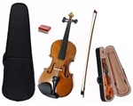 Ficha técnica e caractérísticas do produto Violino Estudante 3/4 Dominante com Case Estojo Arco Breu