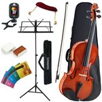 Ficha técnica e caractérísticas do produto Violino Marinos 4/4 Kit Partitura Afinador Espaleira Cordas