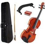 Violino Marinos Arco Breu Estojo Mv-44 4/4 + Espaleira Zion Dobrável 4/4