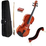 Ficha técnica e caractérísticas do produto Violino Marinos Arco Breu Estojo Mv-440 4/4 + Espaleira de Madeira