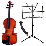 Ficha técnica e caractérísticas do produto Violino Michael VNM40 4/4 Case Breu Arco Espaleira Estante