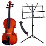 Ficha técnica e caractérísticas do produto Violino Michael VNM40 4/4 Completo Case Breu Arco Espaleira Estante