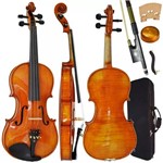 Ficha técnica e caractérísticas do produto Violino Vk654 Eagle 4/4 Tampo Maciço Envelhecido 4 Cordas Microafinadores Case Luxo + Acessórios