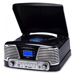 Ficha técnica e caractérísticas do produto Vitrola Raveo Harmony Preta - Toca-Discos, CD Player, Bluetooth, USB. SD, Radio FM