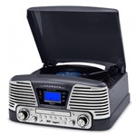 Ficha técnica e caractérísticas do produto Vitrola Raveo Harmony Titanium - Toca-Discos, CD Player, Bluetooth, USB. SD, Radio FM