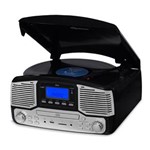 Ficha técnica e caractérísticas do produto Vitrola Raveo Jazz Preto Toca-Discos, CD Player, Bluetooth, USB. SD, Radio FM