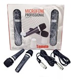 Ficha técnica e caractérísticas do produto 2x Microfone Profissional Tomate Mt-1003 Karaokê Cabo 3m