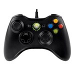 Ficha técnica e caractérísticas do produto Xbox360 - Controle Microsoft com Fio Preto