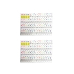 Ficha técnica e caractérísticas do produto 2 Xclear Teclado Eletrônico Piano Chave Etiqueta Para 54/61/88 Chaves Coloridas