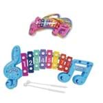 Ficha técnica e caractérísticas do produto Xilofone Musical Infantil Brinquedo Educativo Metalofone 8 Teclas Bebe Meninas e Meninos - Menina